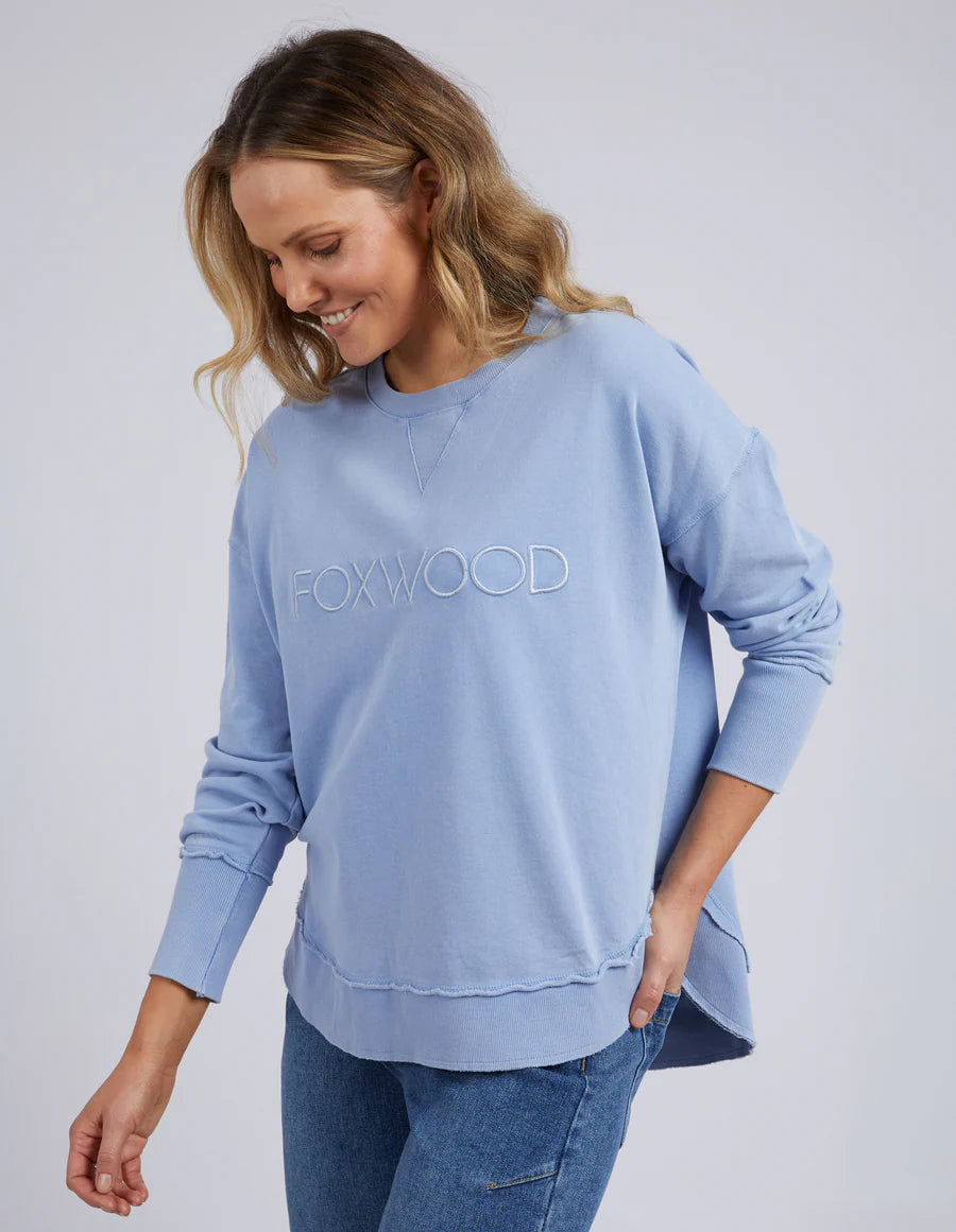 Foxwood Simplified Crew - Washed Light Blue