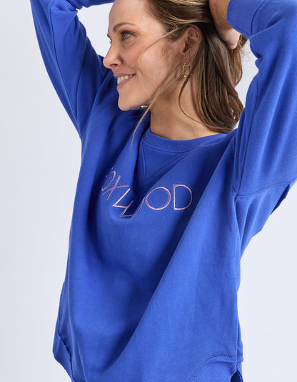 Foxwood Simplified Metallic Crew - Blue