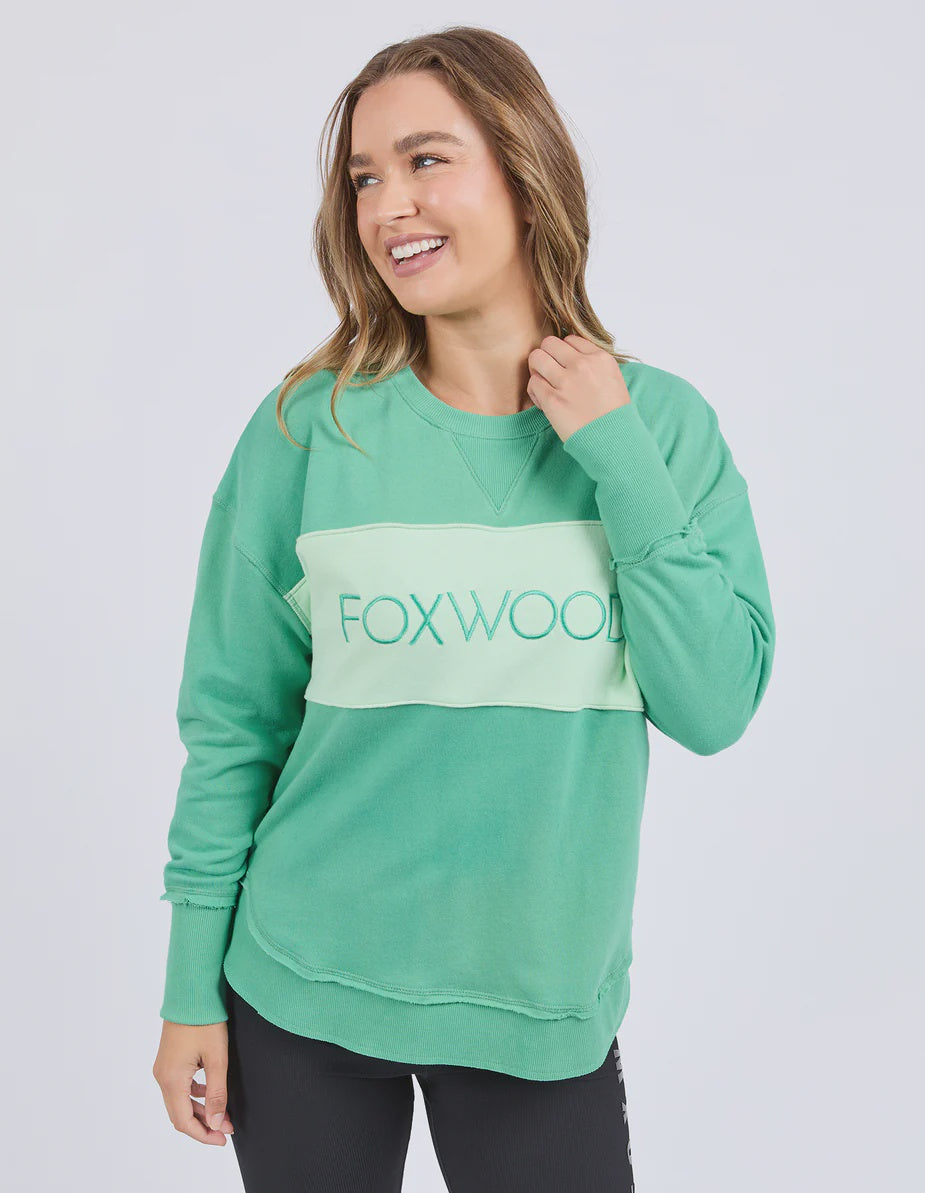 Foxwood Simplified  Tonal Crew - Green
