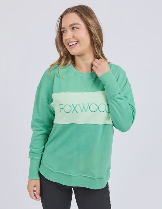 Foxwood Simplified  Tonal Crew - Green