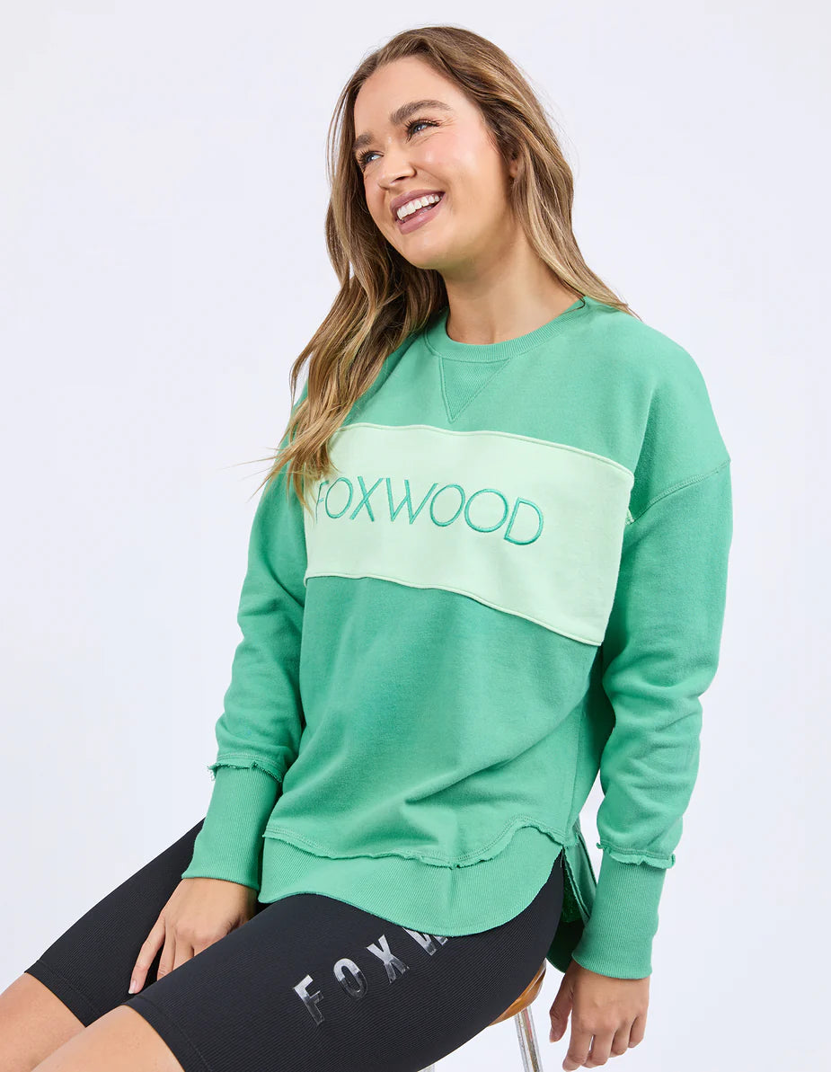 Foxwood Simplified  Tonal Crew - Green
