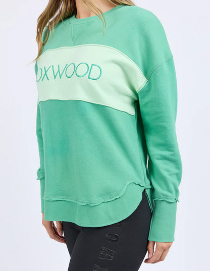 Foxwood Simplified  Tonal Crew - Green