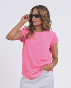 Foxwood Effortless Tee - Neon Rose