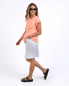 Foxwood Effortless Tee - Neon Peach