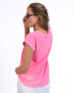 Foxwood Effortless Tee - Neon Rose