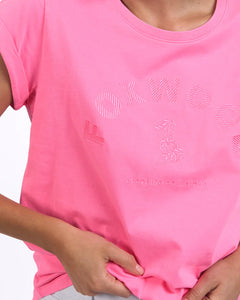 Foxwood Effortless Tee - Neon Rose