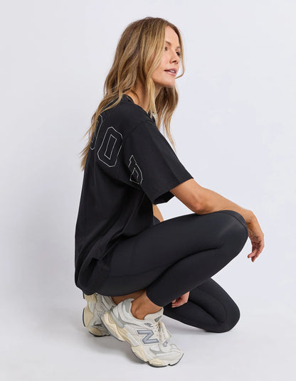 Foxwood Metallic Interval Tee - Black with Silver