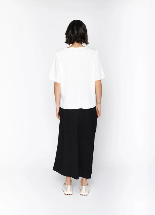 Blacklist Dallas Top - White + Black Trim