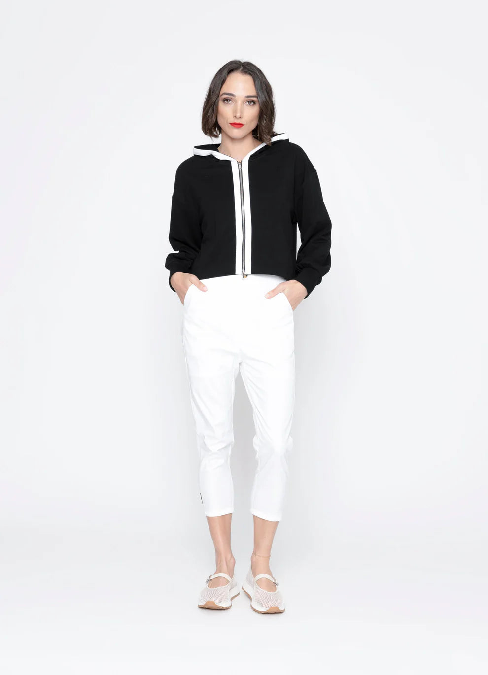 Blacklist Sierra Hoodie - Black + White Trim
