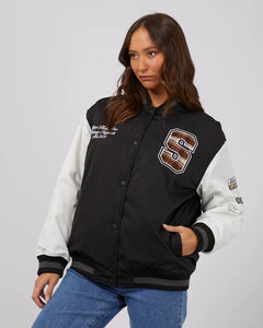 Silent Theory Varsity Jacket Black