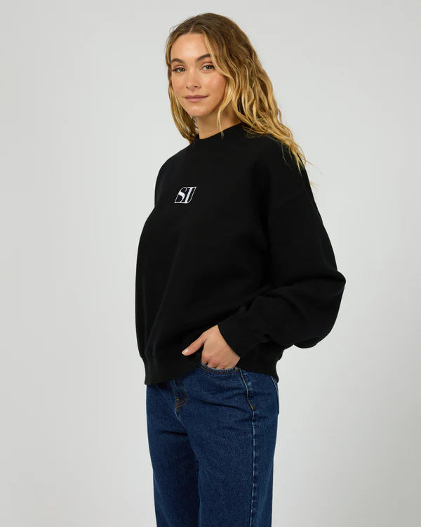 Silent Theory Silent Luxe Crew - Black