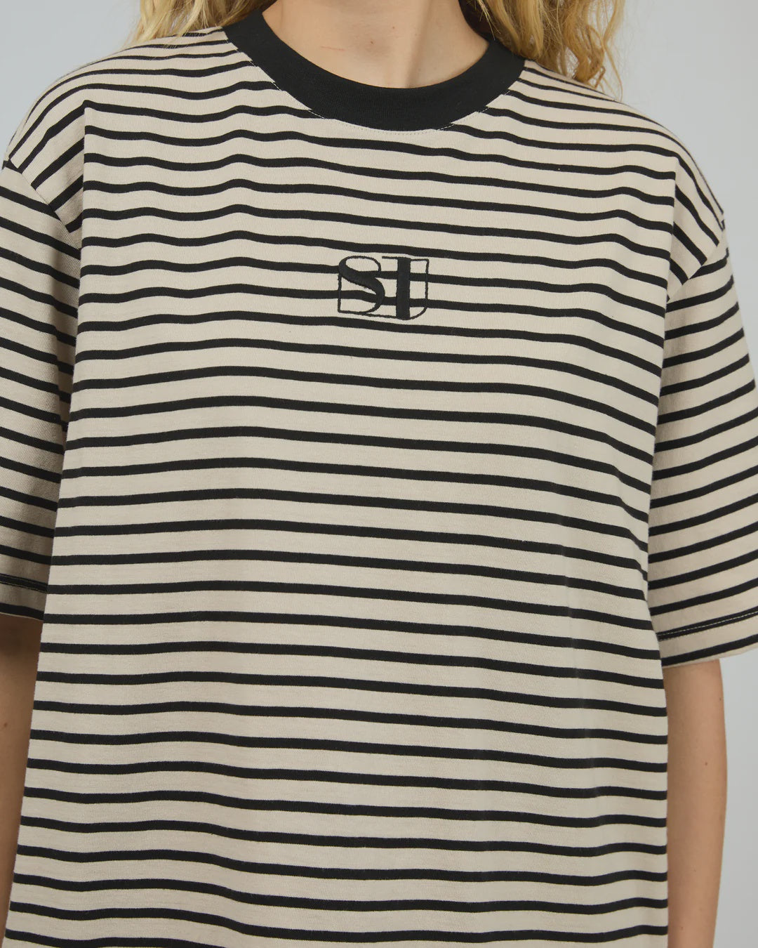 Silent Theory Stripe S/S Tee - Black