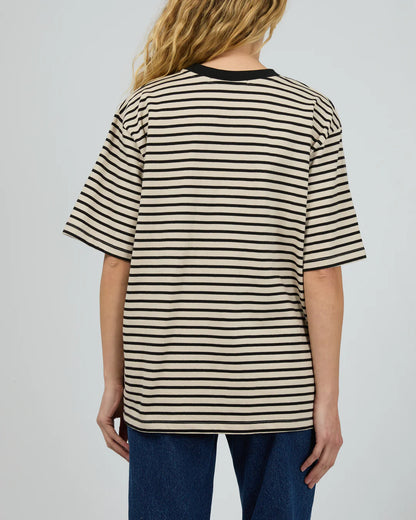 Silent Theory Stripe S/S Tee - Black
