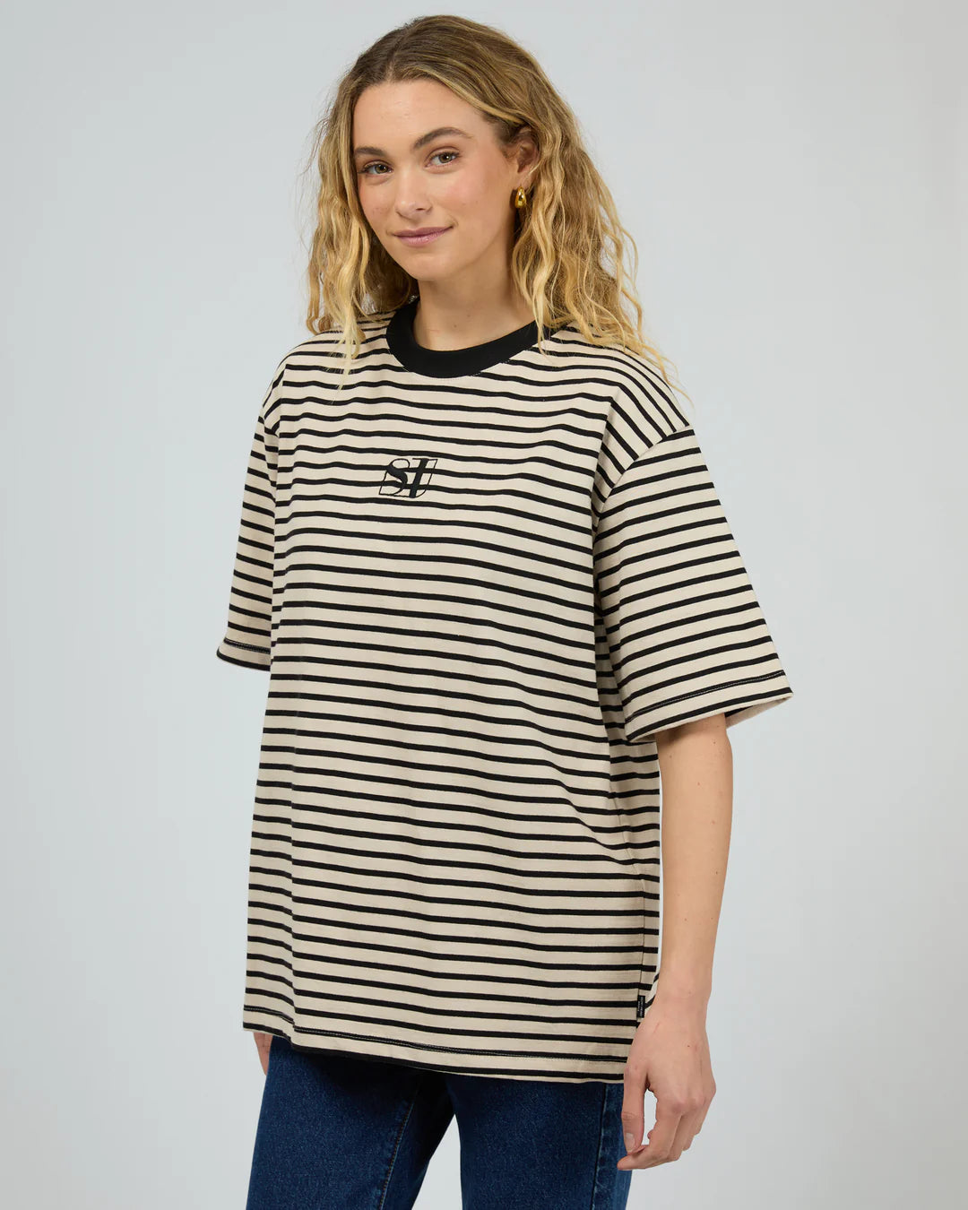 Silent Theory Stripe S/S Tee - Black