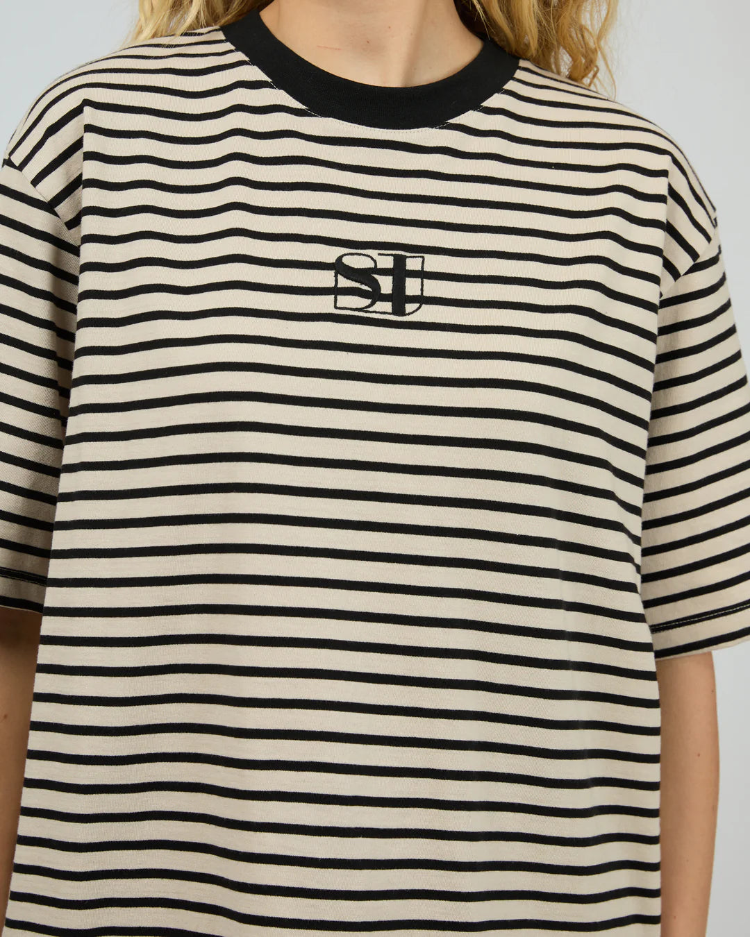 Silent Theory Stripe S/S Tee - Black