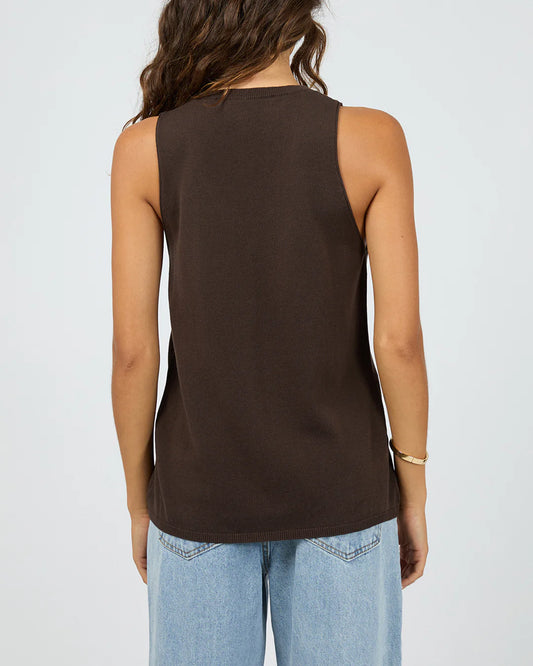 Silent Theory Ellis Vest Top - Chocolate