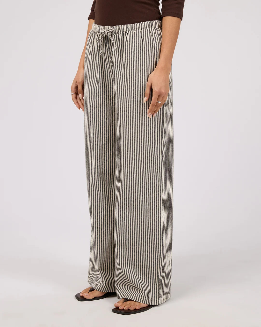 Silent Theory Sunday Tie Waist Pant - Black