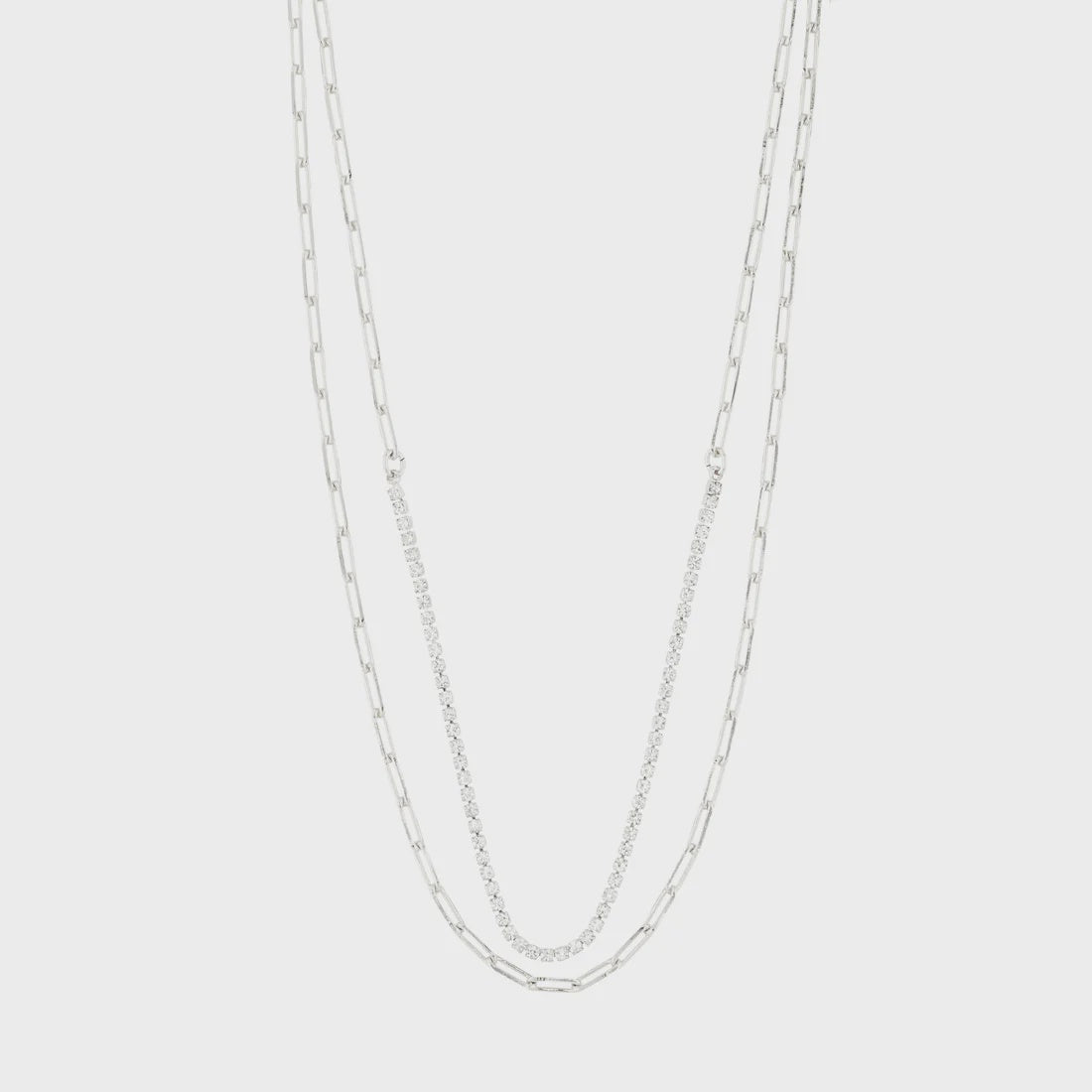 Pilgrim Rowan Recycled Necklace 2 in 1 - Silver Plated*