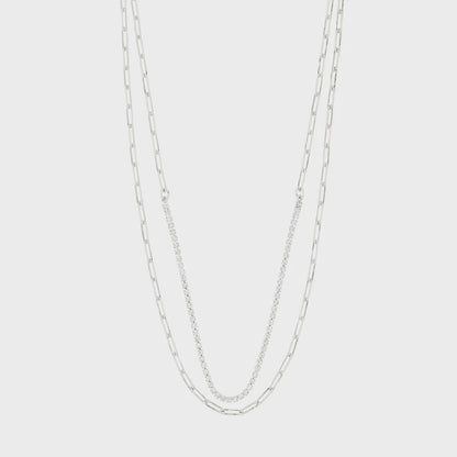 Pilgrim Rowan Recycled Necklace 2 in 1 - Silver Plated*