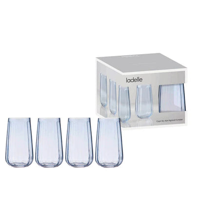 Ladelle Highball 4 Pack Tumblers - Capri Sky