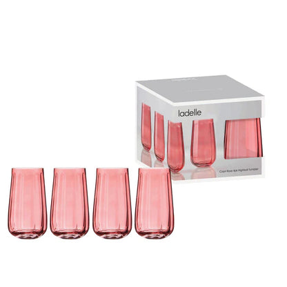 Ladelle Highball 4 Pack Tumblers - Capri Rose