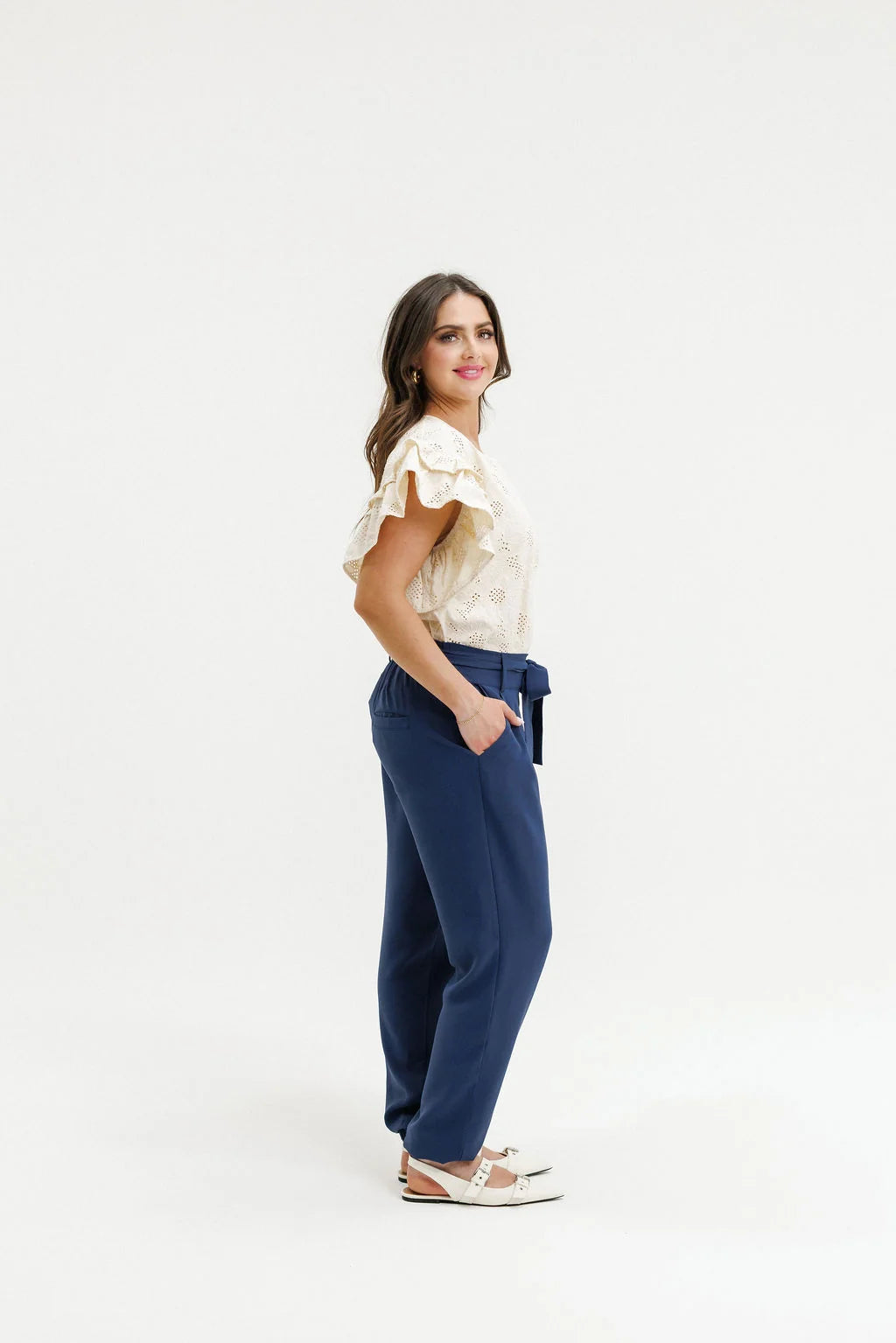 Homelee Evelyn Blouse - Coastal Daisies