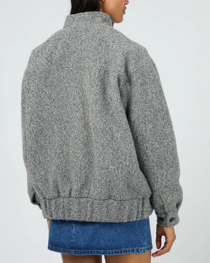 All About Eve Tahlea Bomber Jacket - Grey Marle