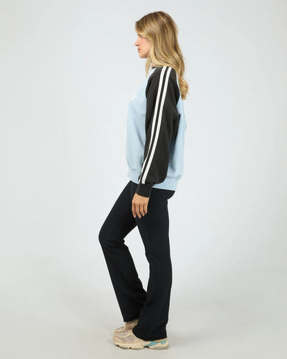 All About Eve Contrast Club Raglan Crew - Blue