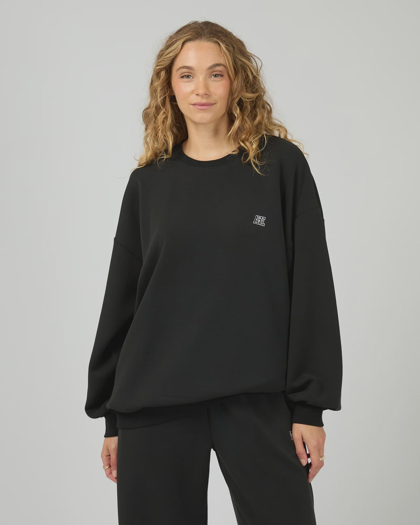 All About Eve Luxe Active Box Crew - Black