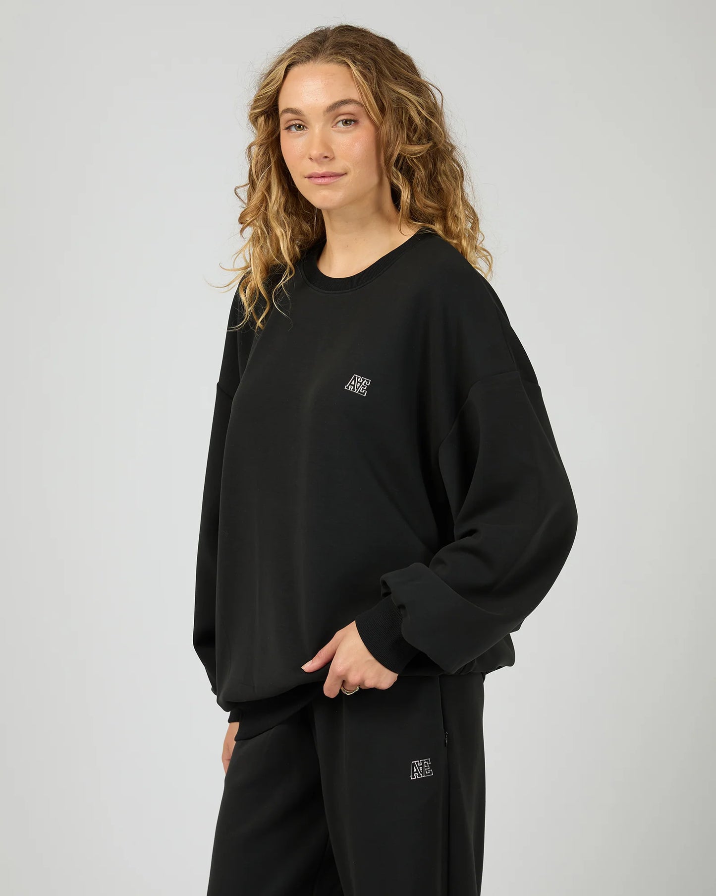 All About Eve Luxe Active Box Crew - Black