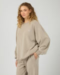 All About Eve Luxe Active Box Crew  - Stone