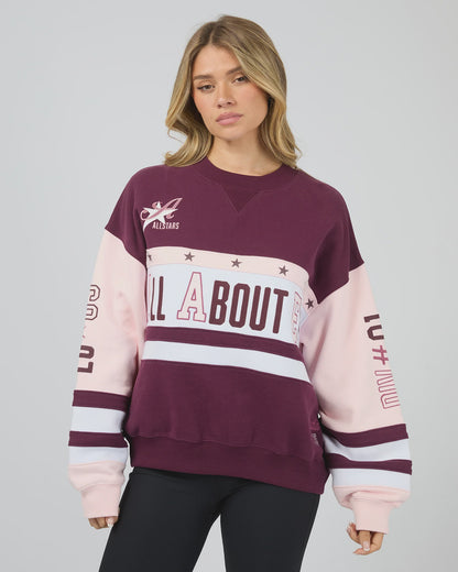 All About Eve Div One Panel Crew - Wine
