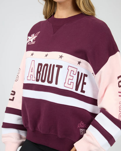All About Eve Div One Panel Crew - Wine