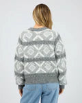 All About Eve Zoia Knit Crew - Charcoal
