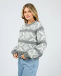 All About Eve Zoia Knit Crew - Charcoal