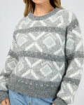 All About Eve Zoia Knit Crew - Charcoal