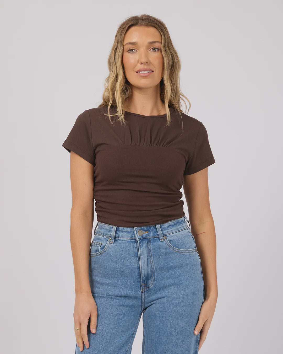 All About Eve Mimi Ruched Top - Brown