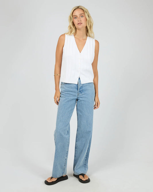 All About Eve Marlowe Knit Top - Vintage White