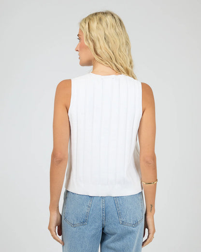 All About Eve Marlowe Knit Top - Vintage White