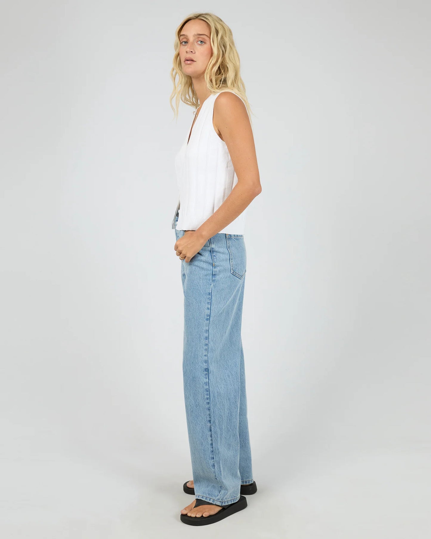 All About Eve Marlowe Knit Top - Vintage White