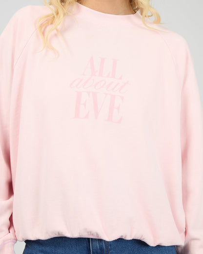 All About Eve Flynn Washed Box Raglan Crew - Pink
