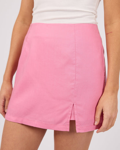 All About Eve Fern Linen Skort - Orchid