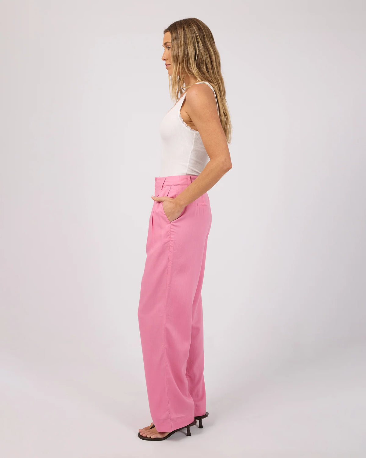 All About Eve Fern Linen Pant - Orchid