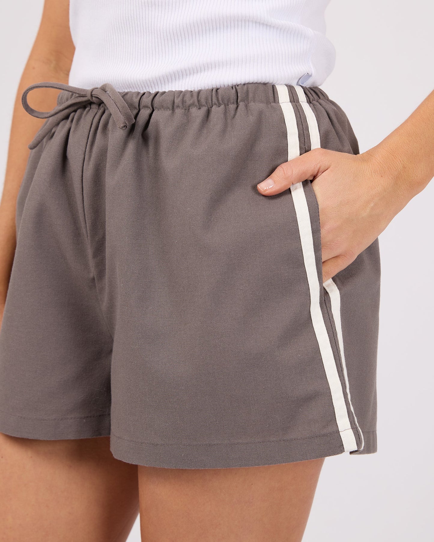 All About Eve Premier Panel Short - Charcoal