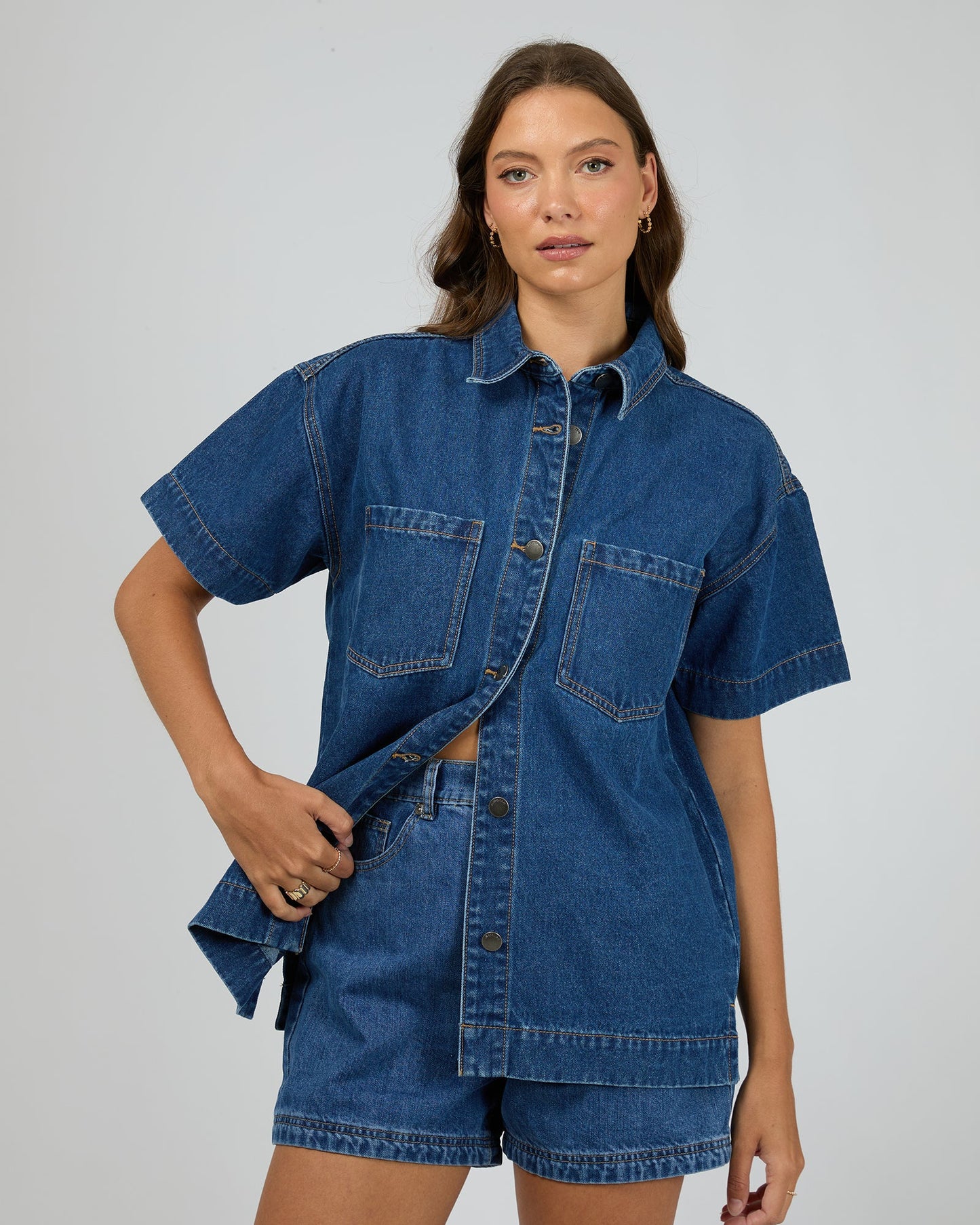 All About Eve Simi Denim Shirt - Heritage Blue