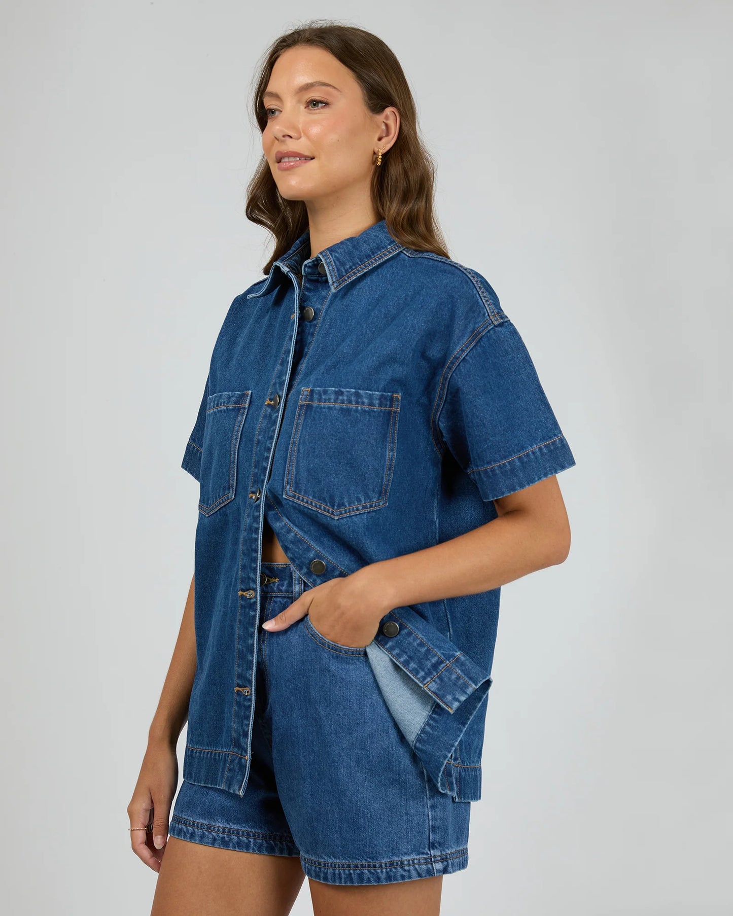 All About Eve Simi Denim Shirt - Heritage Blue