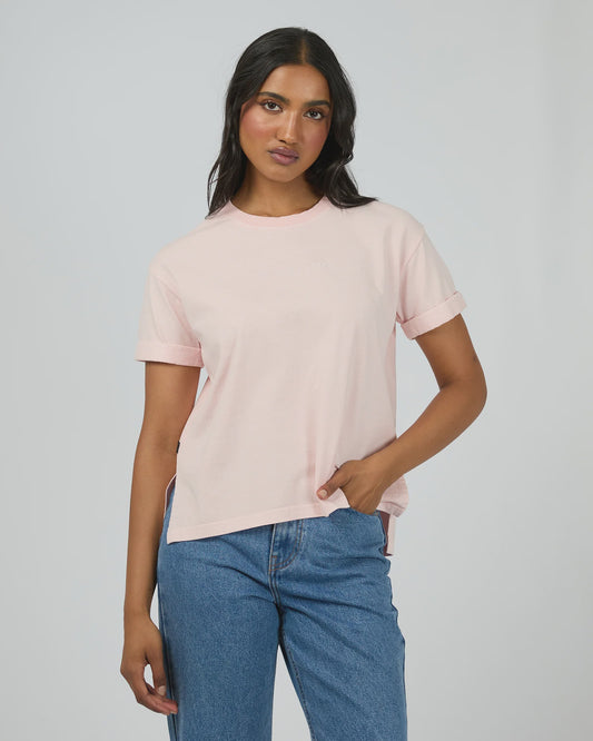 All About Eve Washed Tee - Light Pink