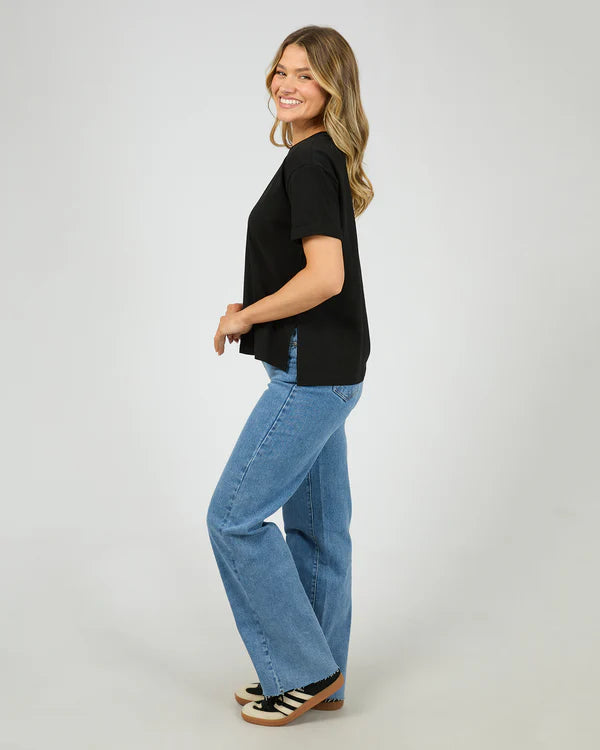 All About Eve Washed Tee - Black with White