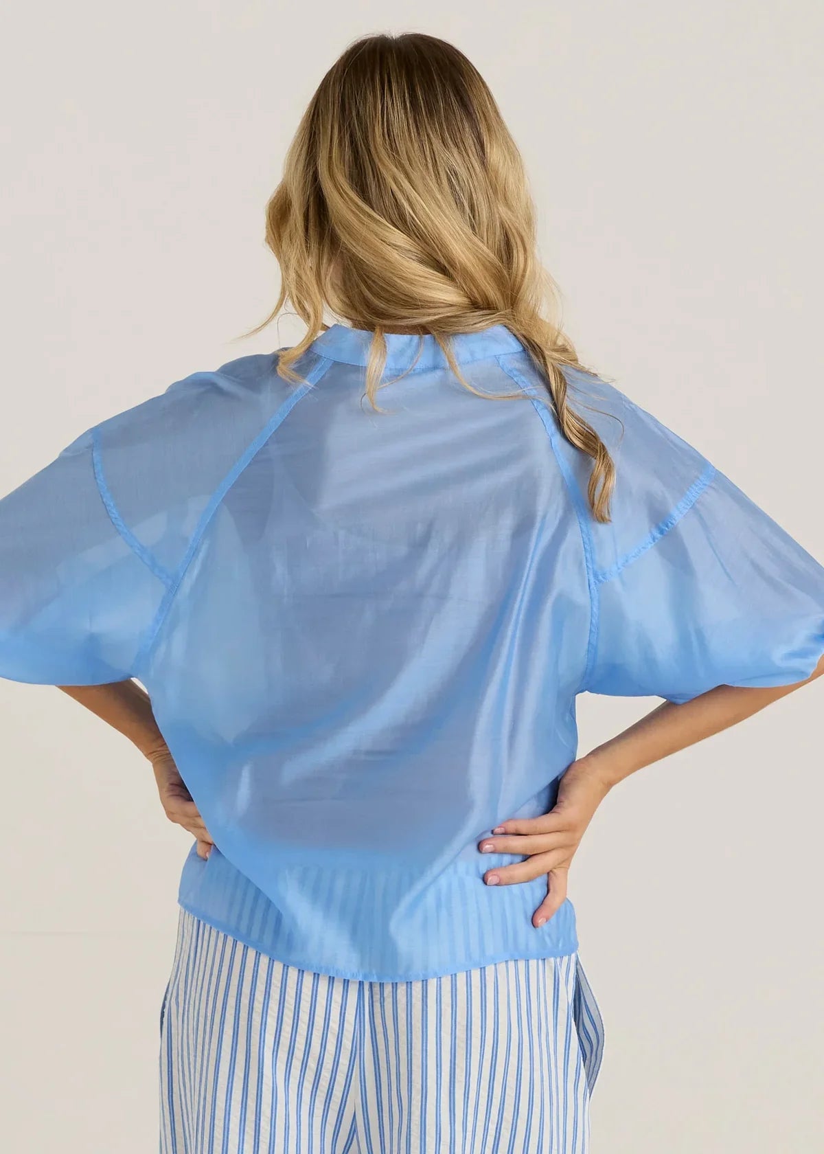Sass Wilder Seam Blouse - Cornflower Blue