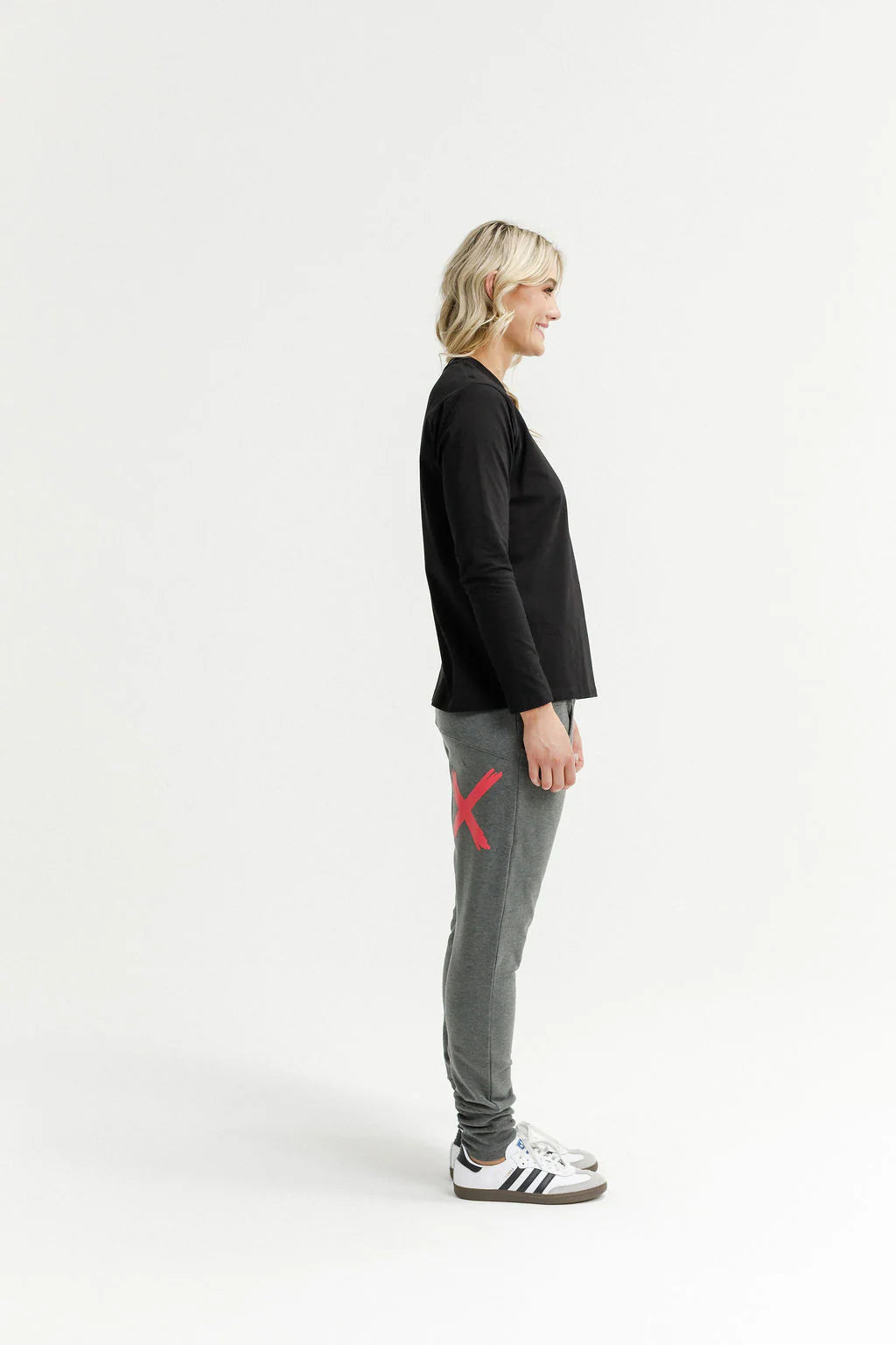 Homelee Apartment Pants - Winter - Charcoal with Coral X